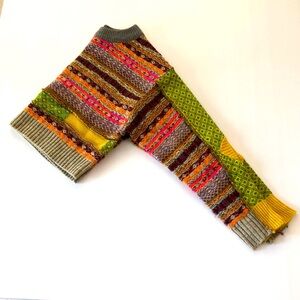 Urban Outfitters Penny Patchwork Cropped Sweater